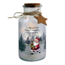 Personalised Santa LED Glass Jar Christmas DecorationBG-9363 -Santa Gifts Shop BG 93630003