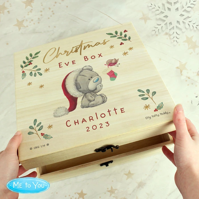 Personalised Tiny Tatty Teddy Wooden Christmas Eve BoxBG-9371 4 Personalised Tiny Tatty Teddy Wooden Christmas Eve BoxBG-9371 - Image 2