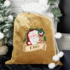 Kid's Personalised Christmas Santa Gold SackBG-9372
