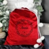 Personalised Holly Red Fleece Christmas Sack Adult Or ChildBG-9376 2 Personalised Holly Red Fleece Christmas Sack Adult Or ChildBG-9376 -Santa Gifts Shop BG 9376