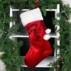 Personalised Holly Red Christmas Stocking Adult Or ChildBG-9378 -Santa Gifts Shop BG 9378