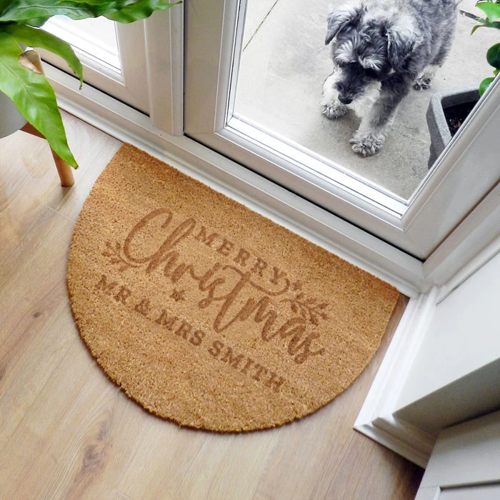 Personalised Christmas Half Moon Indoor Coir DoormatBG-9379 4 Personalised Christmas Half Moon Indoor Coir DoormatBG-9379 - Image 2
