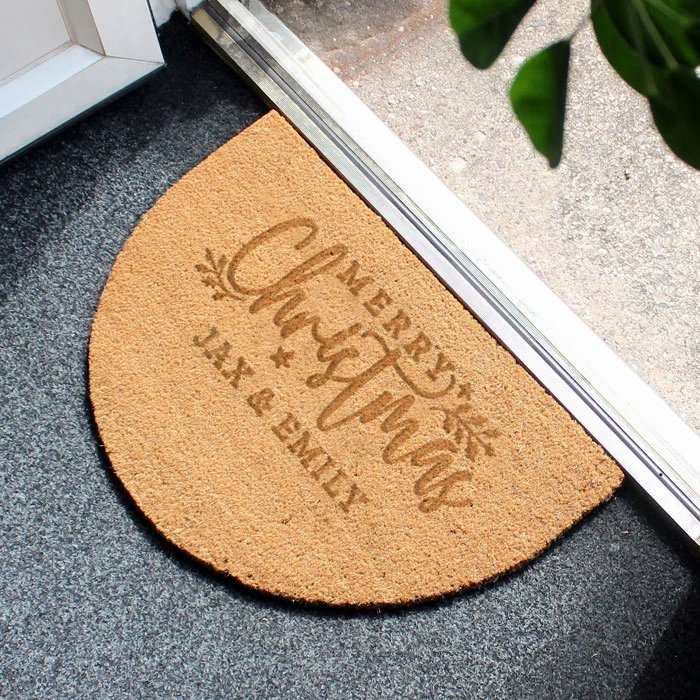 Personalised Christmas Half Moon Indoor Coir DoormatBG-9379 5 Personalised Christmas Half Moon Indoor Coir DoormatBG-9379 - Image 3