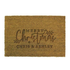 Personalised Christmas Rectangle Indoor Coir DoormatBG-9380 -Santa Gifts Shop BG 93800003