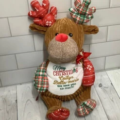 Personalised Cubbies Tartan Reindeer Christmas TeddyBG-9392 11 Personalised Cubbies Tartan Reindeer Christmas TeddyBG-9392 -Santa Gifts Shop BG 93920004
