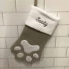 Personalised Large Grey Pet Christmas Stocking Cat Or DogBG-9397 2 Personalised Large Grey Pet Christmas Stocking Cat Or DogBG-9397 -Santa Gifts Shop BG 9397