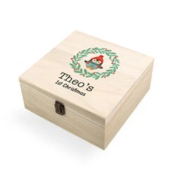 Wooden Medium Personalised Baby's First Christmas Eve BoxBG-9405 -Santa Gifts Shop BG 94050003