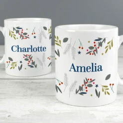 Personalised Festive Christmas Mug Set Grandparent's GiftBG-9455 7 Personalised Festive Christmas Mug Set Grandparent's GiftBG-9455 -Santa Gifts Shop BG 94550002