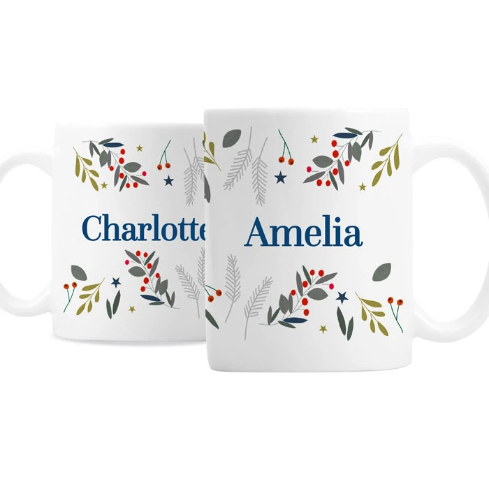 Personalised Festive Christmas Mug Set Grandparent's GiftBG-9455 5 Personalised Festive Christmas Mug Set Grandparent's GiftBG-9455 - Image 4